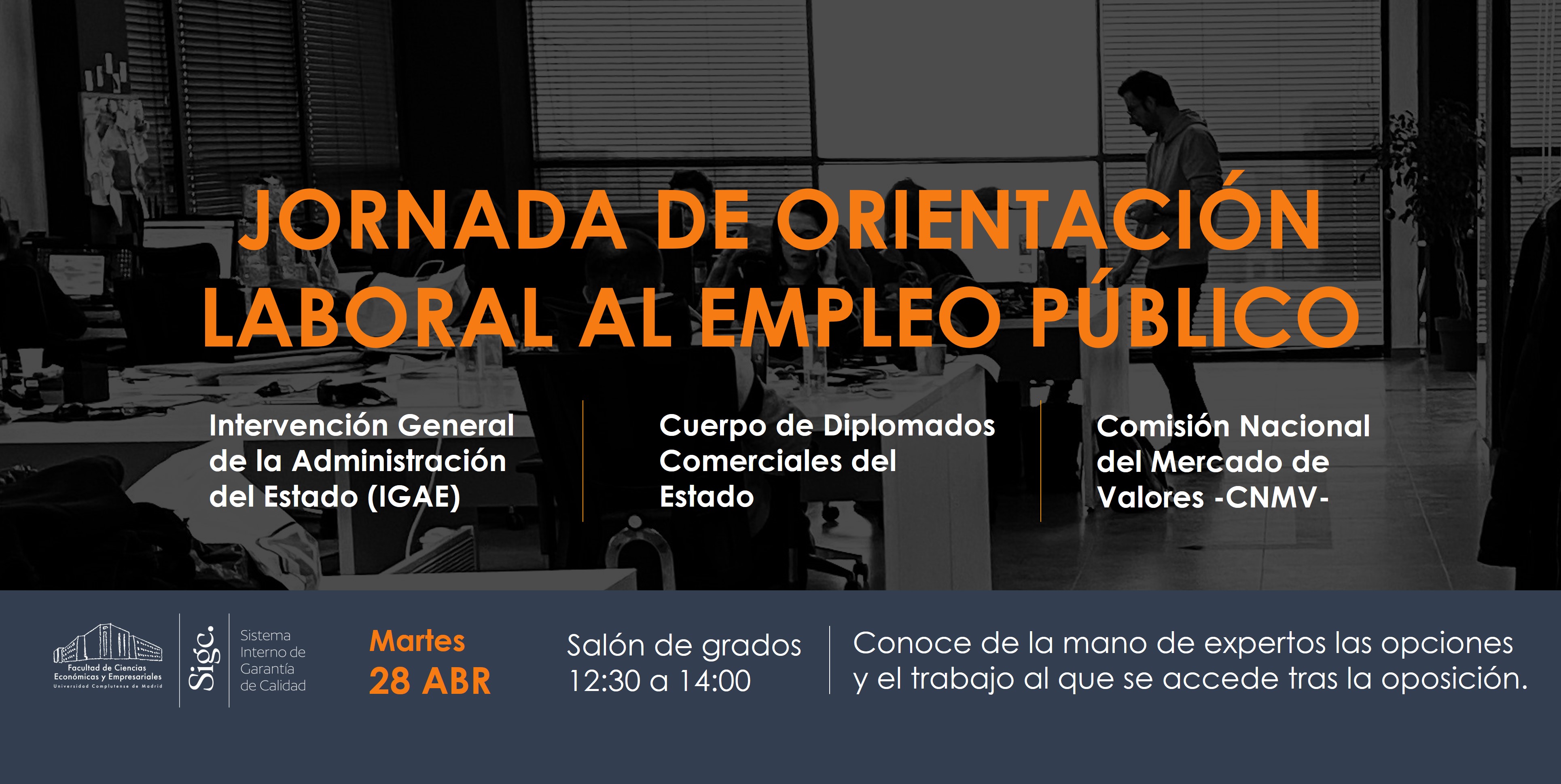 Jornada Orientación Laboral al Sector Público, 28 abr